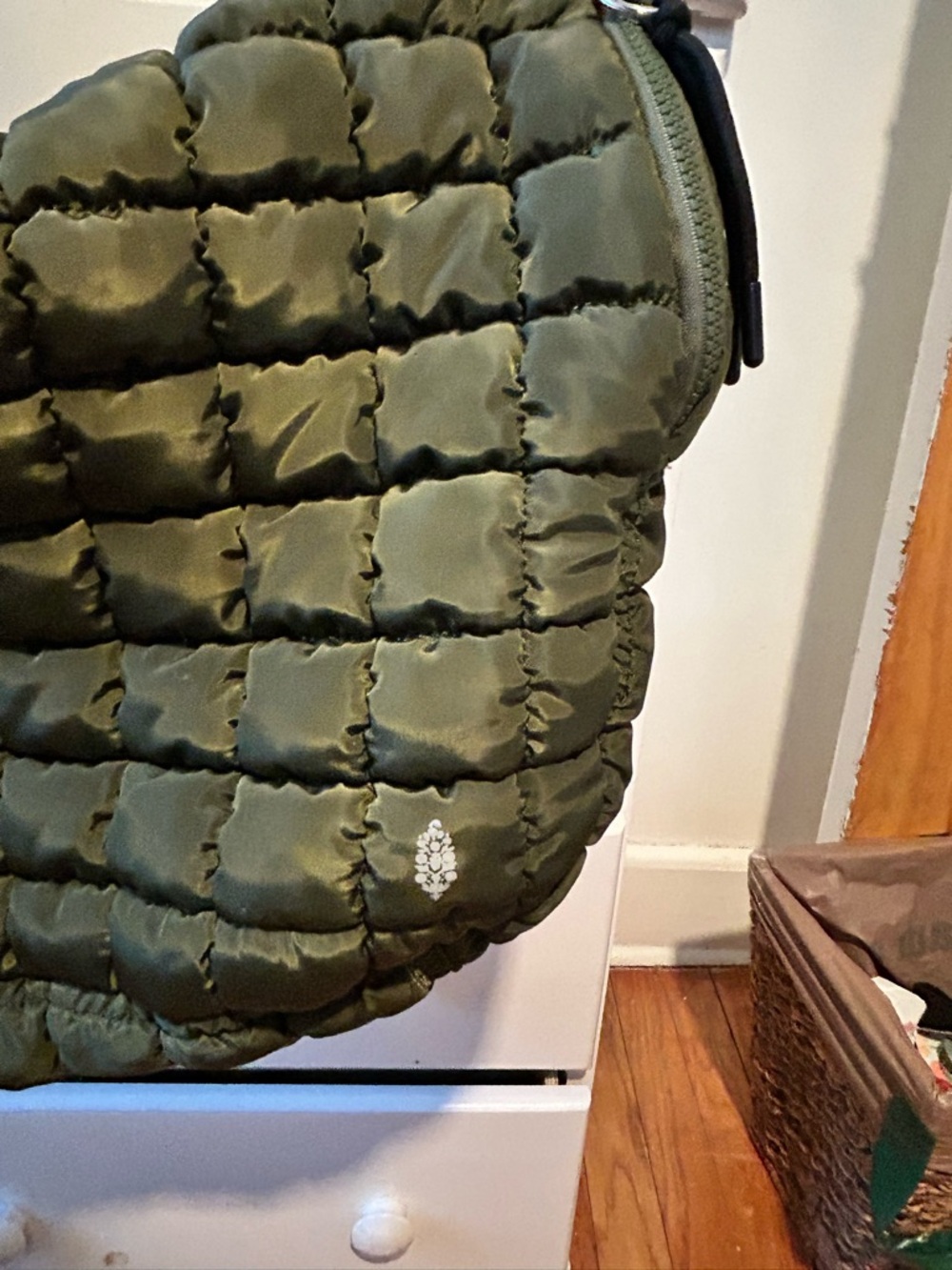 Free People Movement Carryall Quilted Bag Olive Green - Picture 4 of 6